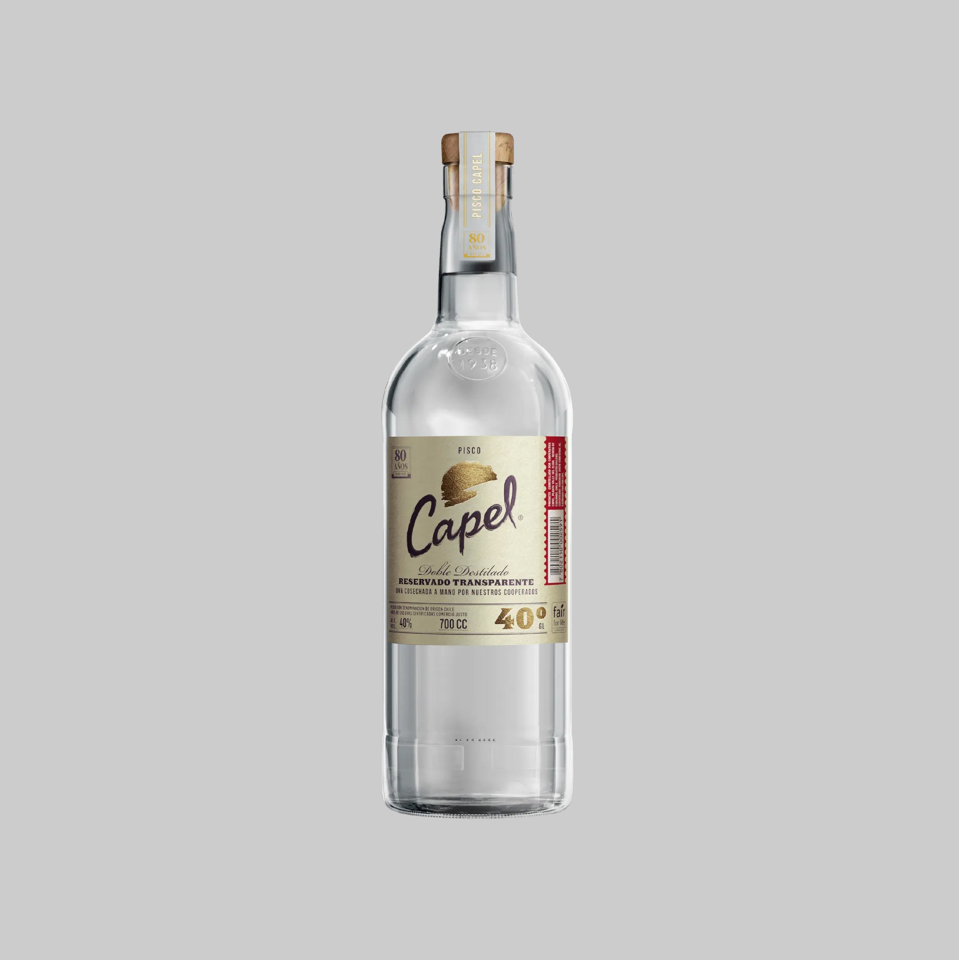 Capel Pisco Reservado Transparente 700ml 40.0% | TIME2DRINK